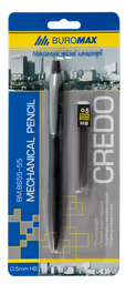 Олівець механічний Buromax CREDO, з гумкою і змінними стрижнями, HB, 0,5 мм (ВM.8655-55)
