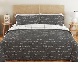 Комплект постельного белья ТЕП Soft dreams Look двуспальный серый с белым (2-03858_27663)