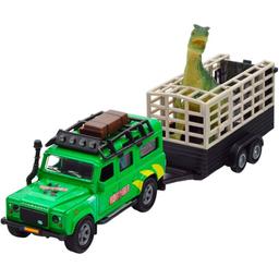 Ігровий набір TechnoDrive Land Rover з причепом та динозавром (520178.270)
