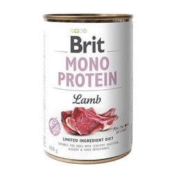Монопротеиновый влажный корм для собак с чувствительным пищеварением Brit Mono Protein Lamb, с ягненком, 400 г