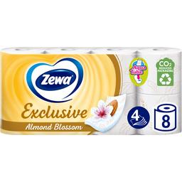 Туалетная бумага Zewa Exclusive Almond Blossom четырехслойная 8 рулонов