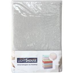 Простирадло на резинці LightHouse Terry Premium, махрове, 160х200 см, сірий (604750)