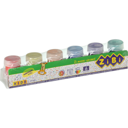 Гуашь ZiBi Kids Line Glitter, с кисточкой, 6 цветов (ZB.6691)