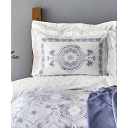 Комплект постельного белья Karaca Home Arlen indigo, с пледом, евростандарт, индиго (svt-2000022300506)