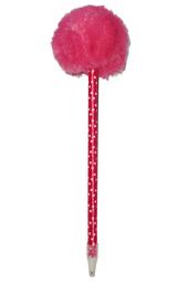 Ручка кулькова Offtop Помпон, рожевий (833893)