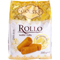 Рулетики Golski Ролло вафельные вкус шоколада, 200 г (905886)