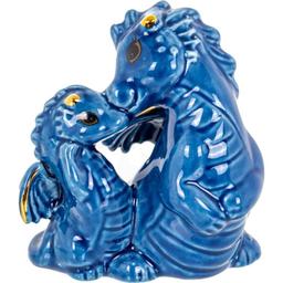 Фигурка декоративная Lefard Дракони Мама з дитиною 8.5 см синя (149-465)