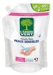 Жидкость для мытья посуды L'Arbre Vert Чувствительная кожа, запасной блок, 1 л