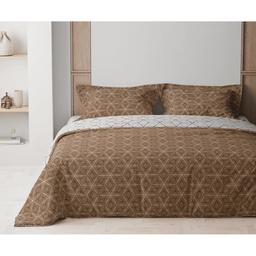 Комплект постельного белья ТЕП Happy Sleep Quadro Stars двуспальный коричневый (2-03795_24954)
