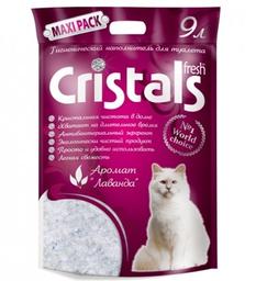 Силікагелєвий наповнювач для туалету Cristals Fresh з лавандою, 9 л (Cristal 9)