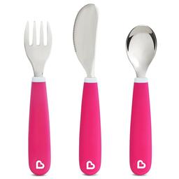 Набор Munchkin Splash: ложка, вилка и нож, розовый (012110.01)