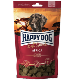 Лакомство для собак средних и крупных пород Happy Dog SoftSnack Africa, мягкие закуски со страусом и картошкой, 100 г (60685)