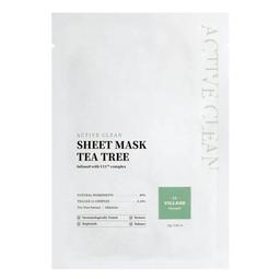 Тканинна маска Village 11 Factory Active Clean Sheet Mask Tea Tree, з чайним деревом, 23 г