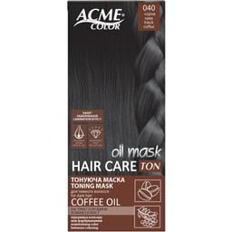 Тонуюча маска для волосся Acme Color Hair Care Ton oil mask, відтінок 040, чорна кава, 30 мл
