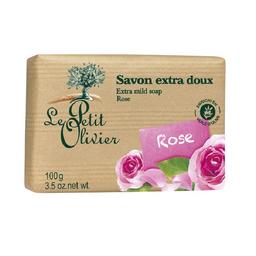 Мыло экстранежное Le Petit Olivier 100% vegetal oils soap, роза, 100 г (3549620005318)
