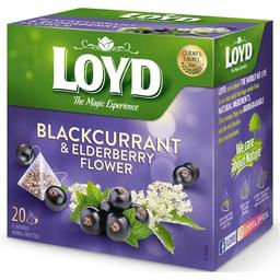 Чай фруктовый Loyd Blackcurrant&Elderberry, Черная смородина и Бузина, в пирамидках, 40 г