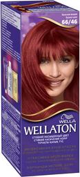 Стійка крем-фарба для волосся Wellaton, відтінок 66/46 (червона вишня), 110 мл