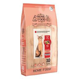Беззерновой гипоаллергенный сухой корм для стерилизованных кошек и кастрированных котов Home Food Adult, с утиным филе и грушей, 10 кг