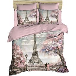 Комплект постельного белья LightHouse Paris Spring, ранфорс + 3D, евростандарт (413OZ_2,0)