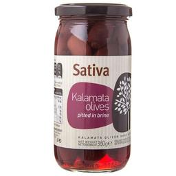 Оливки Sativa Каламата без кісточок в розсолі 360 г