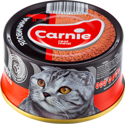Влажный корм для кошек Carnie Паштет мясной, с говядиной, 90 г (90464)