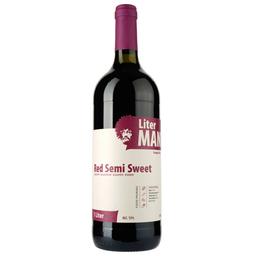 Вино Shilda Liter Man Red Semi Sweet, червоне, напівсолодке, 1 л