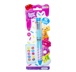 Багатобарвна ароматна кулькова ручка Scentos Sugar Rush Феєричний настрій, 10 кольорів, блакитний (31021)
