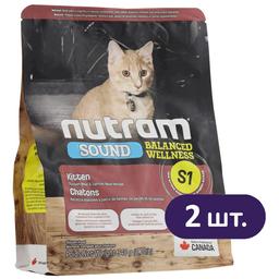 Акція!! 2 по ціні 1: Сухий корм для кошенят Nutram - S1 Sound Balanced Wellness Kitten 680 г (2 шт. х 340 г)