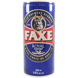 Пиво Faxe Royal Export, светлое, 5,6%, ж/б, 1 л (582255)