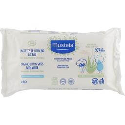 Влажные салфетки Mustela Baby Organic Cotton Wipes with Water 60 шт.