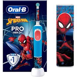 Электрическая зубная щетка Oral-B Pro Kids Человек-Паук с футляром