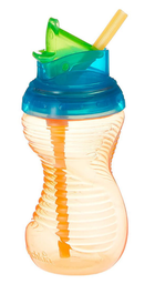 Пляшечка-непроливайка з трубочкою Munchkin Click Lock, 296 мл, помаранчевий (40523.04)