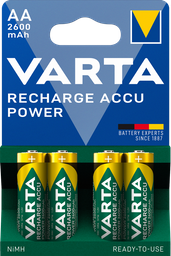 Аккумулятор Varta ACCU AA 2600mAh Bli 4 (ready 2 use), 4 шт. (05716101404)