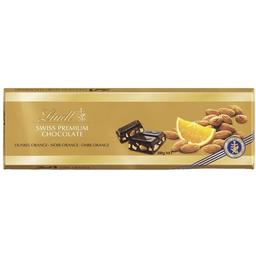 Шоколад чорний Lindt Swiss Premium Chocolate Dark Orange Gold Апельсин і мигдаль 300 г