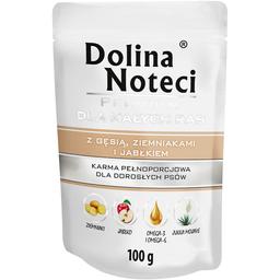 Влажный корм для собак малых пород Dolina Noteci Premium, с уткой, картофелем и яблоком, 100 гр