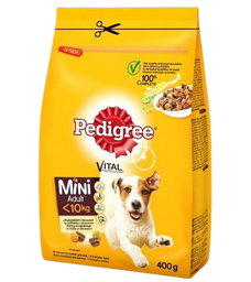 Сухий корм для дорослих собак маленьких порід Pedigree, курка та овочі, 400 г