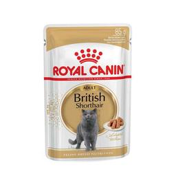 Влажный корм для взрослых кошек породы британская короткошерстная Royal Canin British Shorthair Adult, кусочки в подливе, 85 г