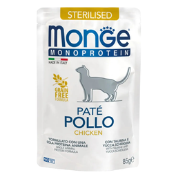 Влажный корм Monge Cat Monoprotein Sterilised курица, 85 г (70013710)
