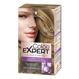 Крем-фарба для волосся Schwarzkopf Color Expert, з гіалуроновою кислотою, відтінок 8-0 (Натуральний Русявий), 142,5 мл