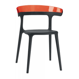 Кресло Papatya Luna, черный с красным (4823052300135)