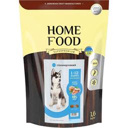 Гипоаллергенный сухой корм для щенков Home Food Puppy Medium/Maxi средних и крупных пород с форелью и рисом 1.6 кг