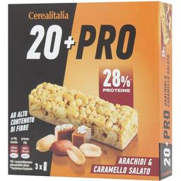 Батончик Cerealitalia 20+Pro Арахис и соленая карамель зерновой 114 г (3 шт. х 38 г)
