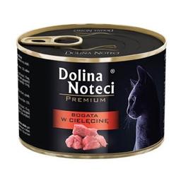 Вологий корм для котів Dolina Noteci Premium cat М'ясні шматочки в соусі з телятиною, 185 г