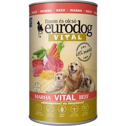 Вологий корм для собак EuroDog, з телятиною, 1,2 кг