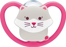 Силіконова пустушка Nuk Space Кішка, 6-18 міс., рожевий (3952335)