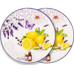 Набор тарелок Lefard Прованс, 19 см, белый с фиолетовым (924-765)