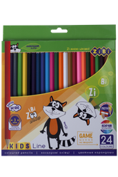 Олівці кольорові ZiBi Kids Line, 24 шт. (ZB.2416)