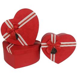Набор подарочных коробок UFO сердце 3 шт. (M53310-001 Набір 3 шт RED HEART серд.)