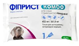Краплі KRKA Фіпріст Комбо від бліх, вошей, волосоїдів та кліщів для собак з масою тіла 40-60 кг, 1 піпетка