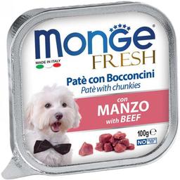 Вологий корм Monge Dog Fresh з яловичиною, 100 г
